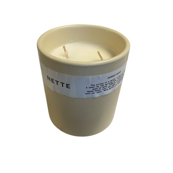 NETTE Sunday Chess Scented Candle 11 oz Hand-Poured Coconut/Soy Wax Damaged Box - Picture 2 of 3